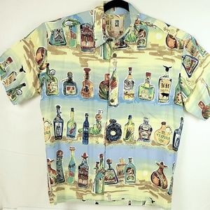 Mens Button up Hawaain Shirt "Tequila"